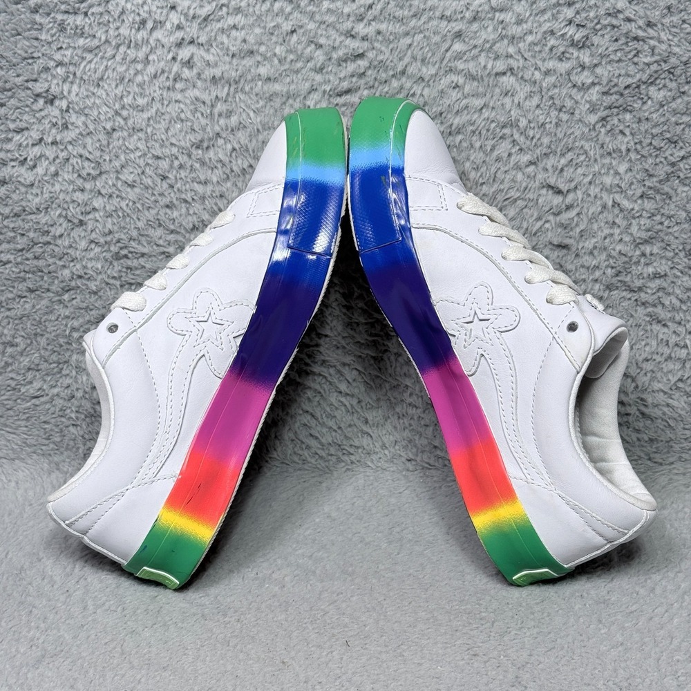 Converse Golf Le Fleur x One Star Ox Rainbow Womens Size 7.5 Sneaker Shoes White - Picture 6 of 9